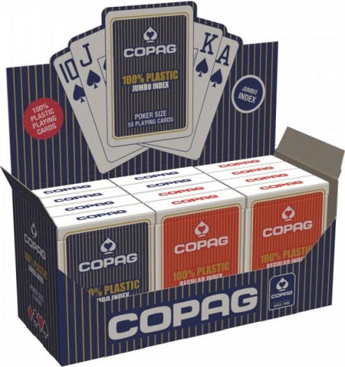Plastic poker cards PKJ – red, large index