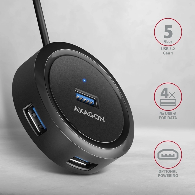USB hub 4 poorten USB 3.2 Gen 1 rond