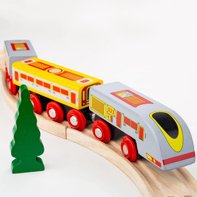 Bigjigs Rail Sneltram Eurostar + 3 sporen