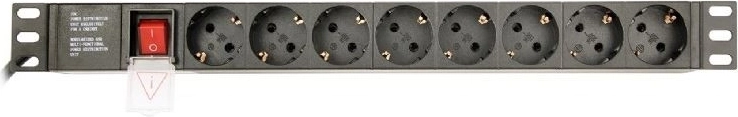 Eight Schuko outlets in 1U