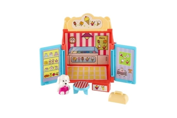 Plastic huisje met huisdier