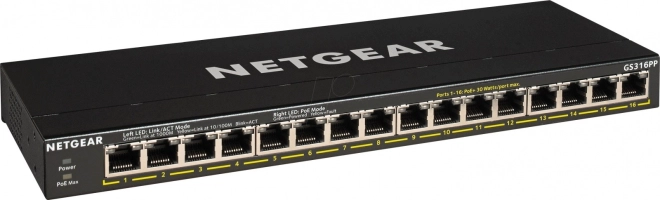 COMMUTATEUR GIGABIT NON GÉRÉ NETGEAR 16 PORTS POE+ AVEC FLEXPOE