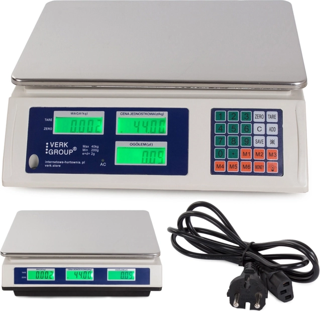 Elektronische Handelswaage mit LCD-Display 40 kg