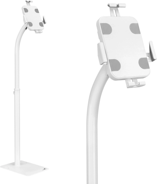 Vloerstandaard voor tablet met slot 7,9–11" MACLEAN wit