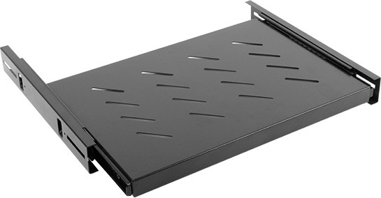 Slide-out shelf for 19'' rack