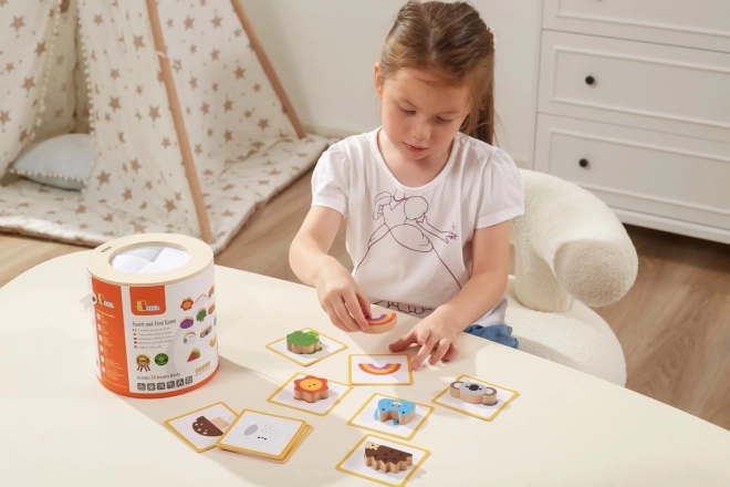 Houten spel Vang en vind