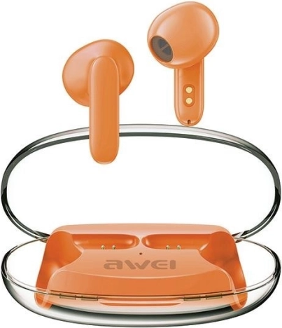 Kabellose TWS‑Kopfhörer AWEI T85 Bluetooth 5.3 mit ENC (Orange)