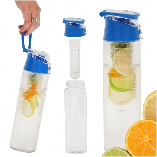 Wasserflasche mit Fruchteinsatz 800 ml – Blau