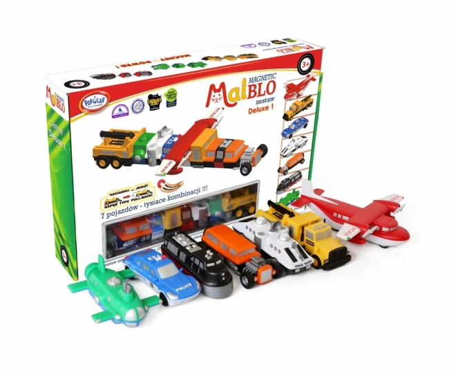MalBlo Magnetic Vehicles Deluxe Set