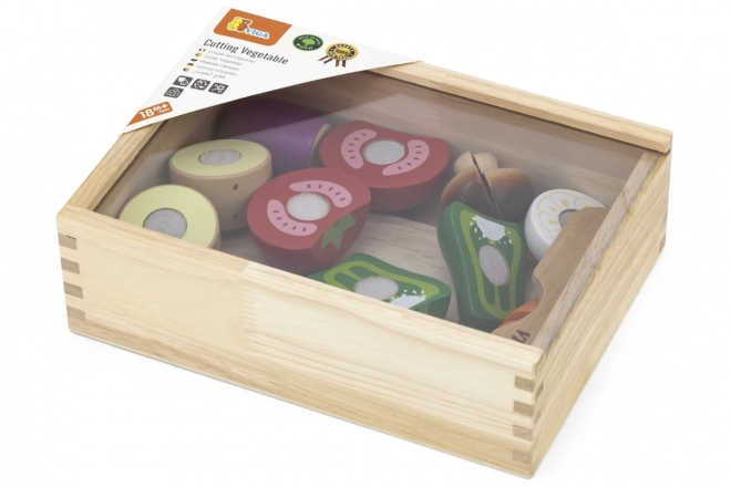 Houten snijset - groenten voor kinderen
