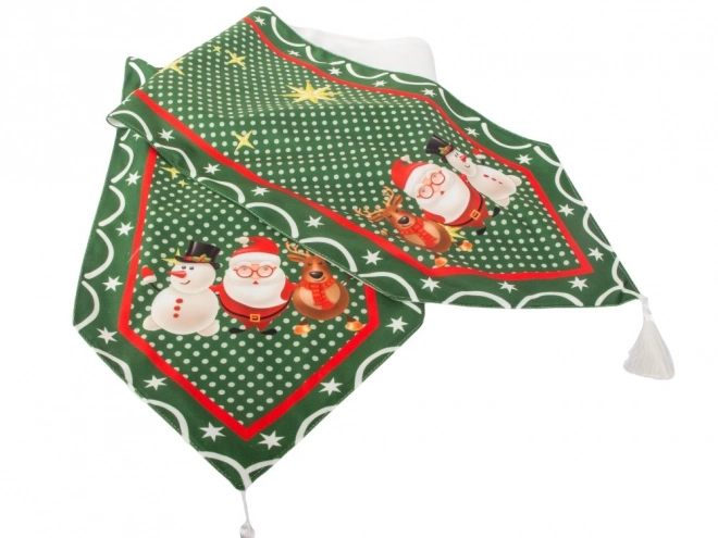 Kersttafelkleed groen 205x35 cm