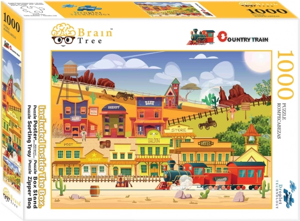 Puzzle BRAIN TREE Western-trein 1000 stukjes