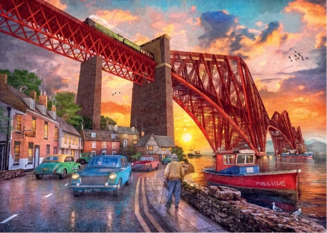 Puzzel 1000 stuks Brug bij zonsopgang