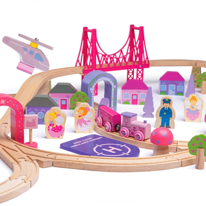 Bigjigs Rail Houten grote prinsessenspoorbaan