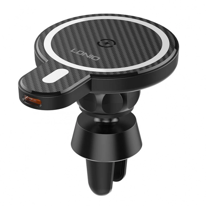 Auto houder LDNIO met inductielader 15W en metalen ring