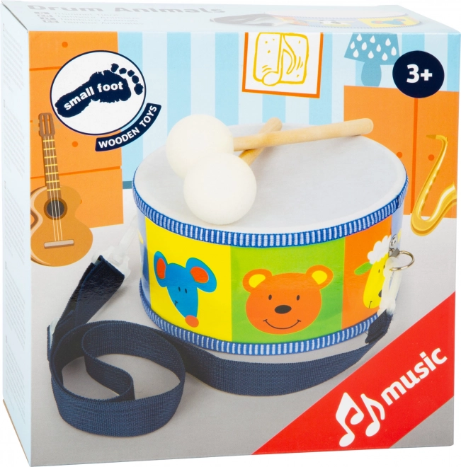 Kleine Voet Houten Muziekinstrumenten Trommel Dieren