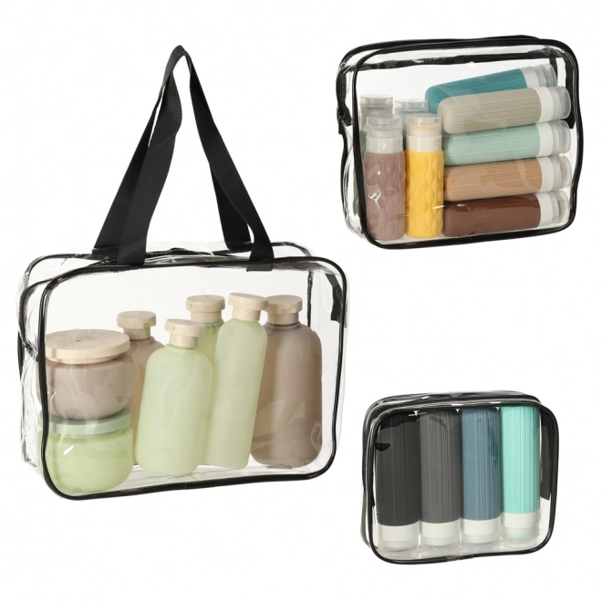 Set van doorzichtige reis cosmetische tassen - 3 stuks