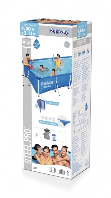 Frame zwembad Bestway Steel Pro 400 x 211 x 81 cm