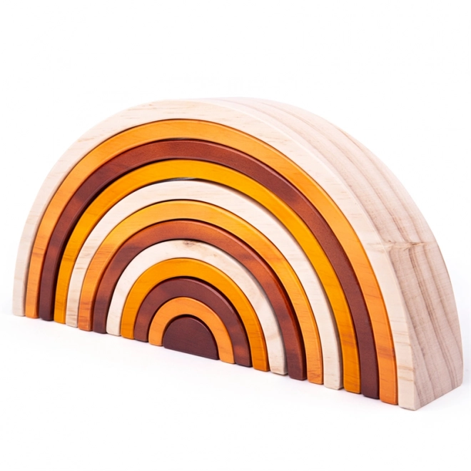 Bigjigs Baby houten stapelbare regenboog natuurlijk groot