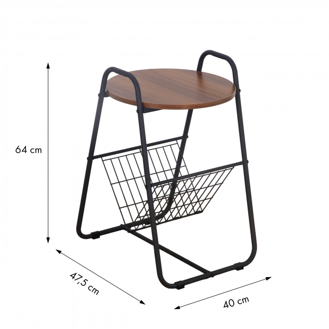 Table d'appoint ModernHome avec porte-revues