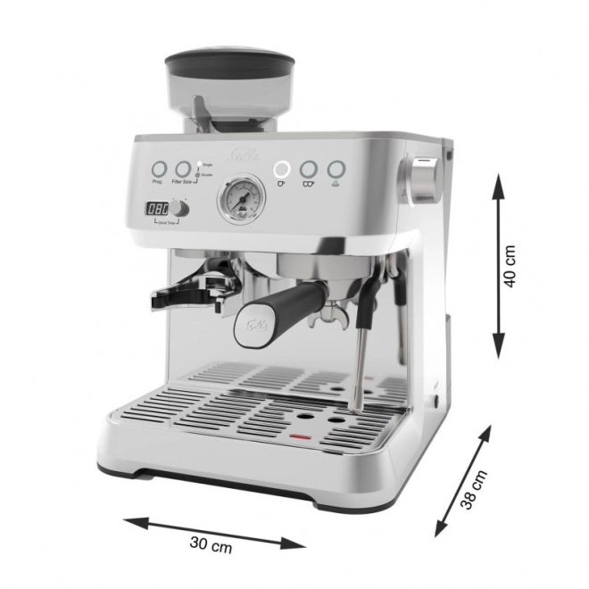 Espresso koffiemachine Solis Grind & Infuse Perfetta zilver