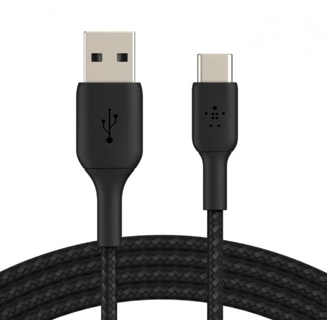 Braided USB-C to USB-A Cable 2m Black