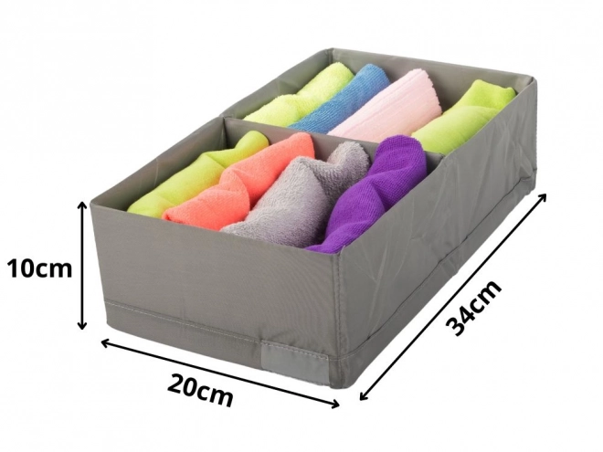 Organisateur de tiroir pour sous-vêtements avec séparateur gris