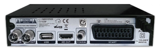 Moderner DVB-T/T2 Receiver mit Aufnahmefunktion