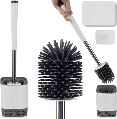 Ruhhy Silikonbürste fürs Badezimmer 23808 – weiß-grau