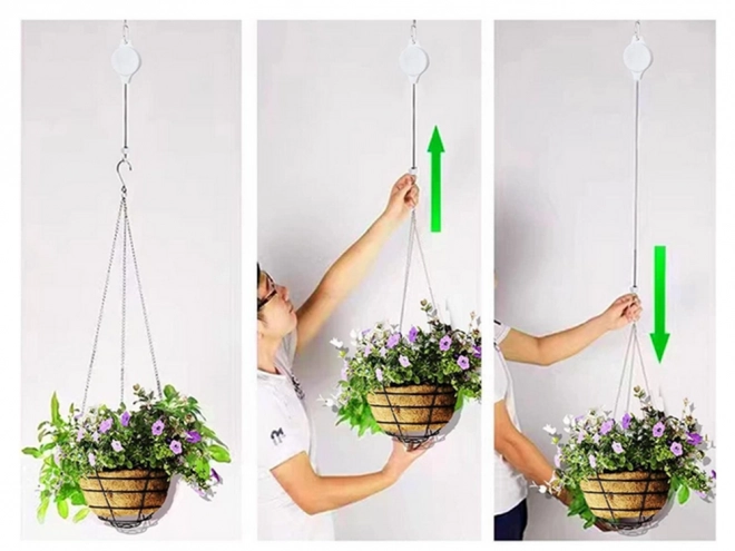 Adjustable Plant Hook with Extendable Handle