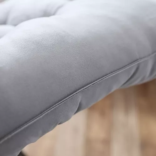 Coussin matelassé pour chaise longue de jardin gris 23490