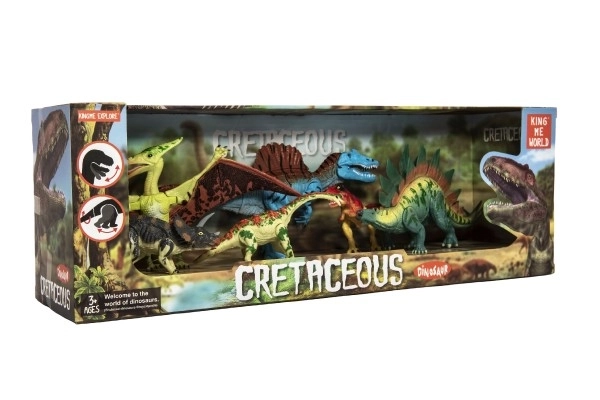 Set von 6 Beweglichen Dinosauriern in Sorgfältiger Verpackung