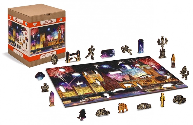 Houten puzzel Nacht Londen 2v1