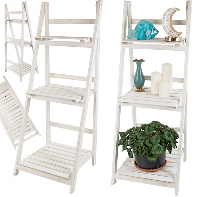 Houten plantenrekladder