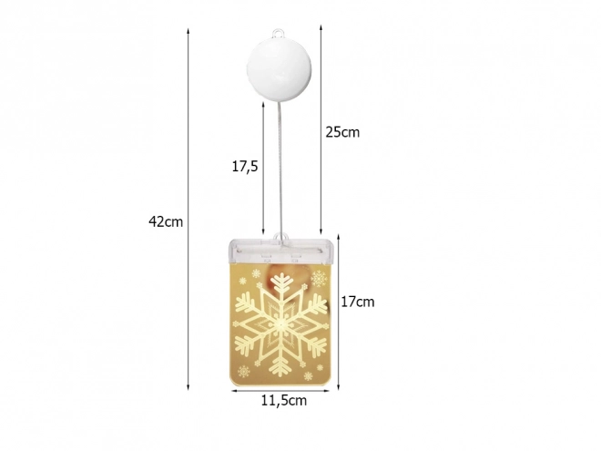 Weihnachtliche LED-Verglasungsleuchte für Fenster