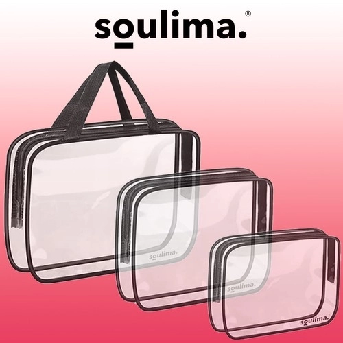 Transparante toilettas 3-in-1 Soulima 21448