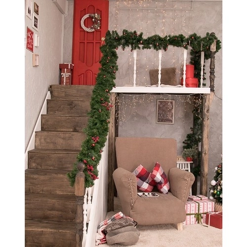 Kerstslinger / decoratie 2,7 m met LED-lampjes Ruhhy 22322