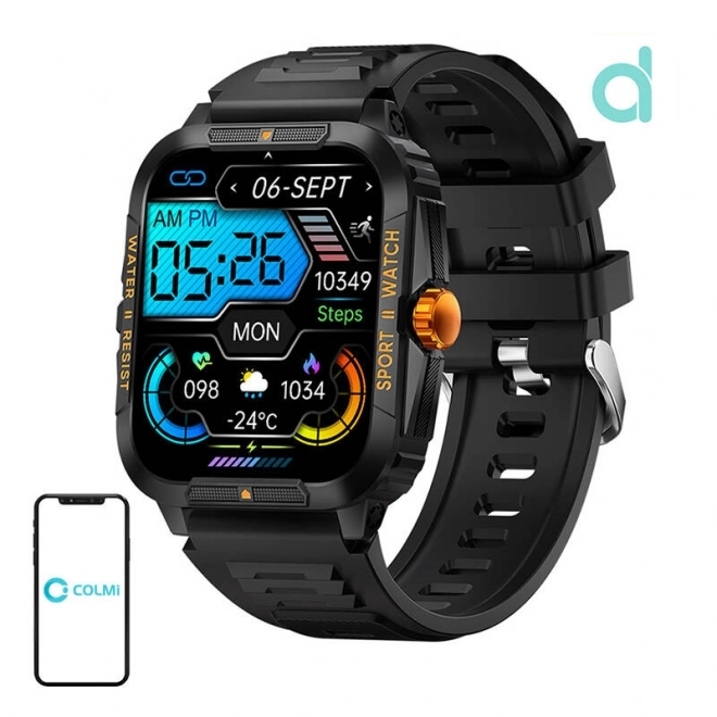 Slimme horloge Colmi P76 (zwart-oranje)