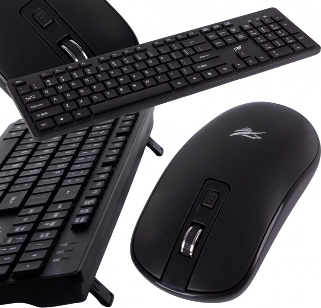 Wireless keyboard and mouse set with quiet operation and numeric keypad – USB