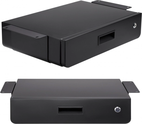 Untertisch-Schublade MACLEAN MC-461 mit Schloss, Organizer, 5 kg, schwarz