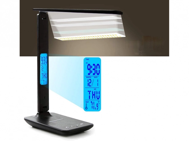 LED Desk Lamp with Qi Charger and USB