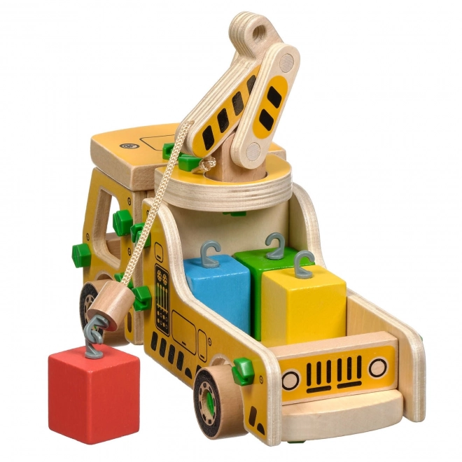Houten autokraan - constructieset Lucy & Leo