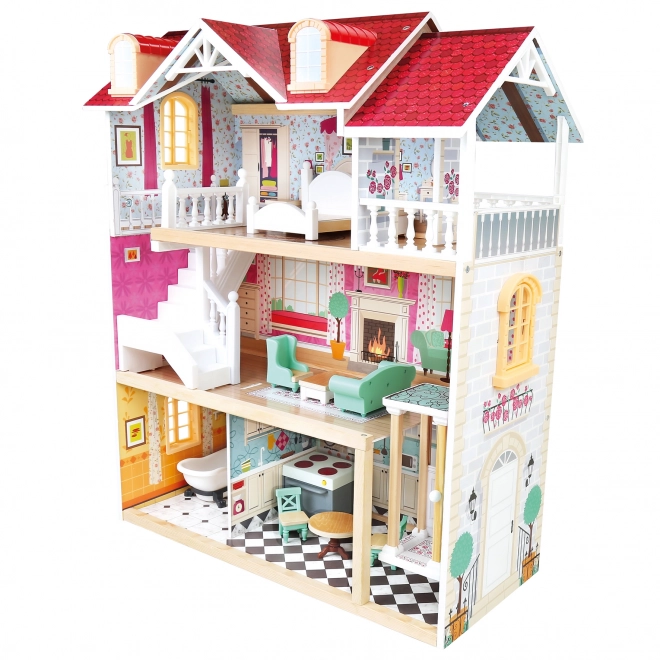 Bino Drie Verdiepingen Poppenhuis