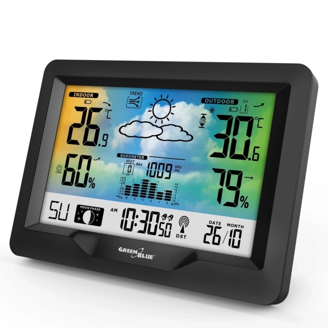 Draadloos weerstation GB540N comfortindicator, vochtmeting, maanfase, klok met DCF-systeem