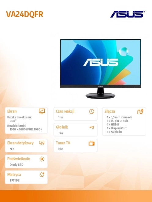 Monitor VA24DQFR IPS 24 inch