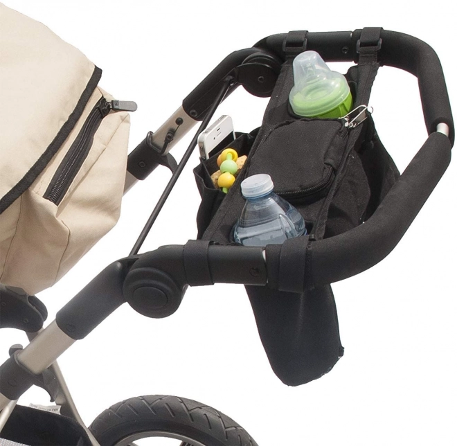 Organizer für Kinderwagen für Flaschen in grauer Farbe – Schwarz