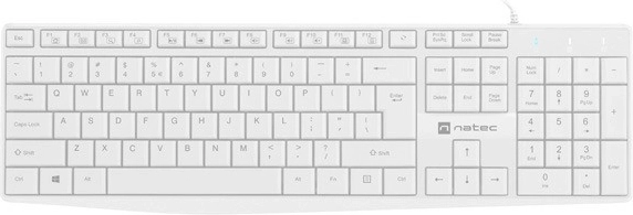 White Keyboard Natec Nautilus with Numeric Section