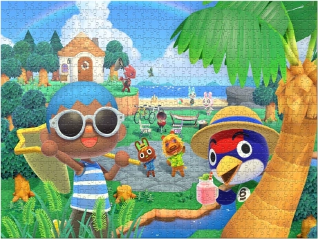 Colorful Animal Crossing motif