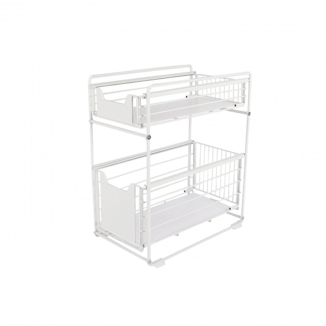 Keukenorganizer met twee ruime planken - wit