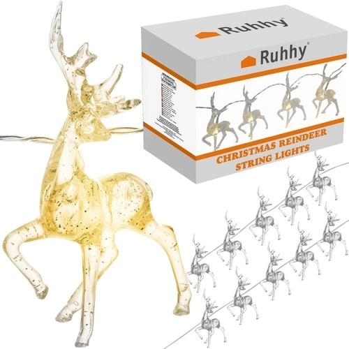 Christmas Light Chains Reindeers Ruhhy
